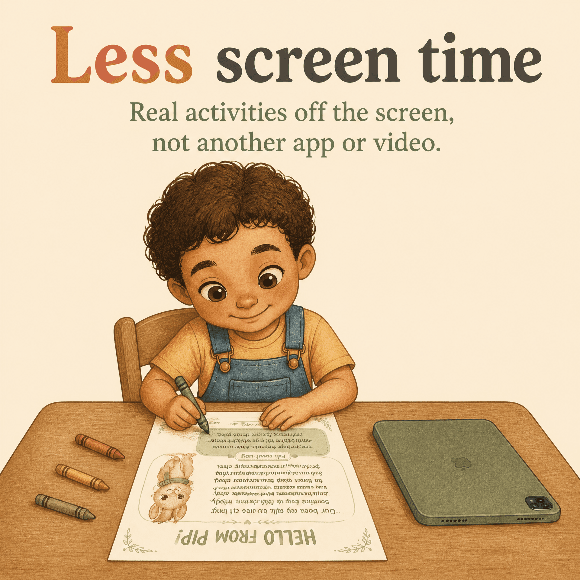 Less screen time